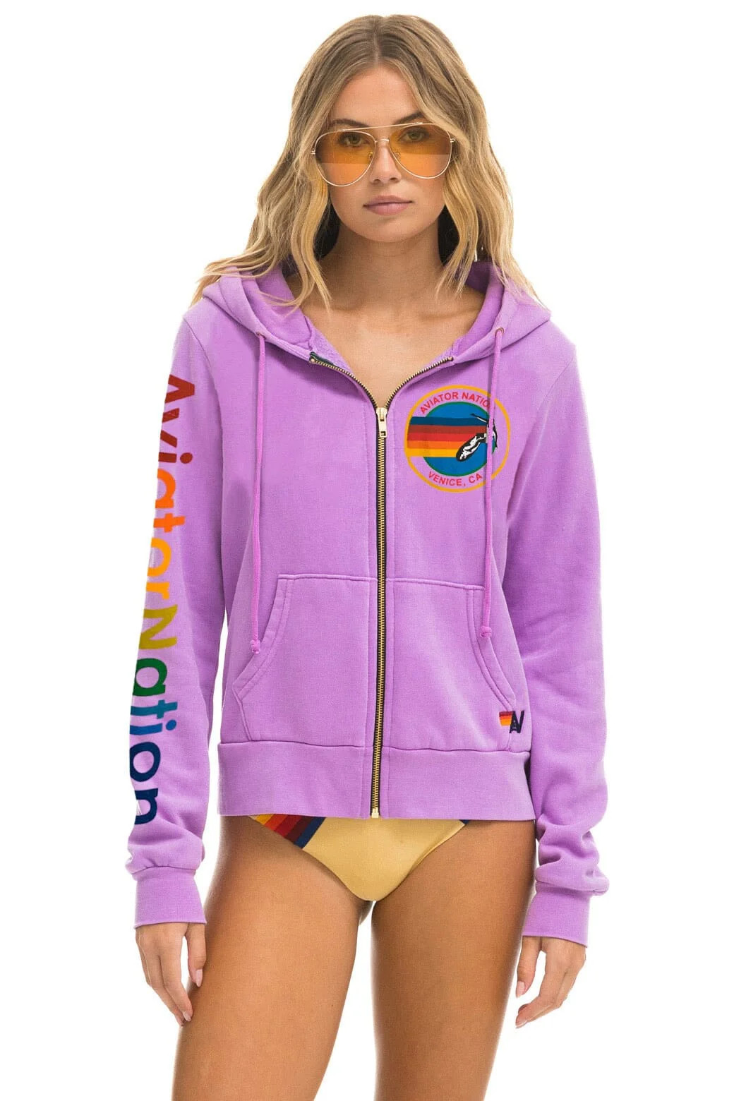 AVIATOR NATION HOODIE - NEON PURPLE | Aviator Nation