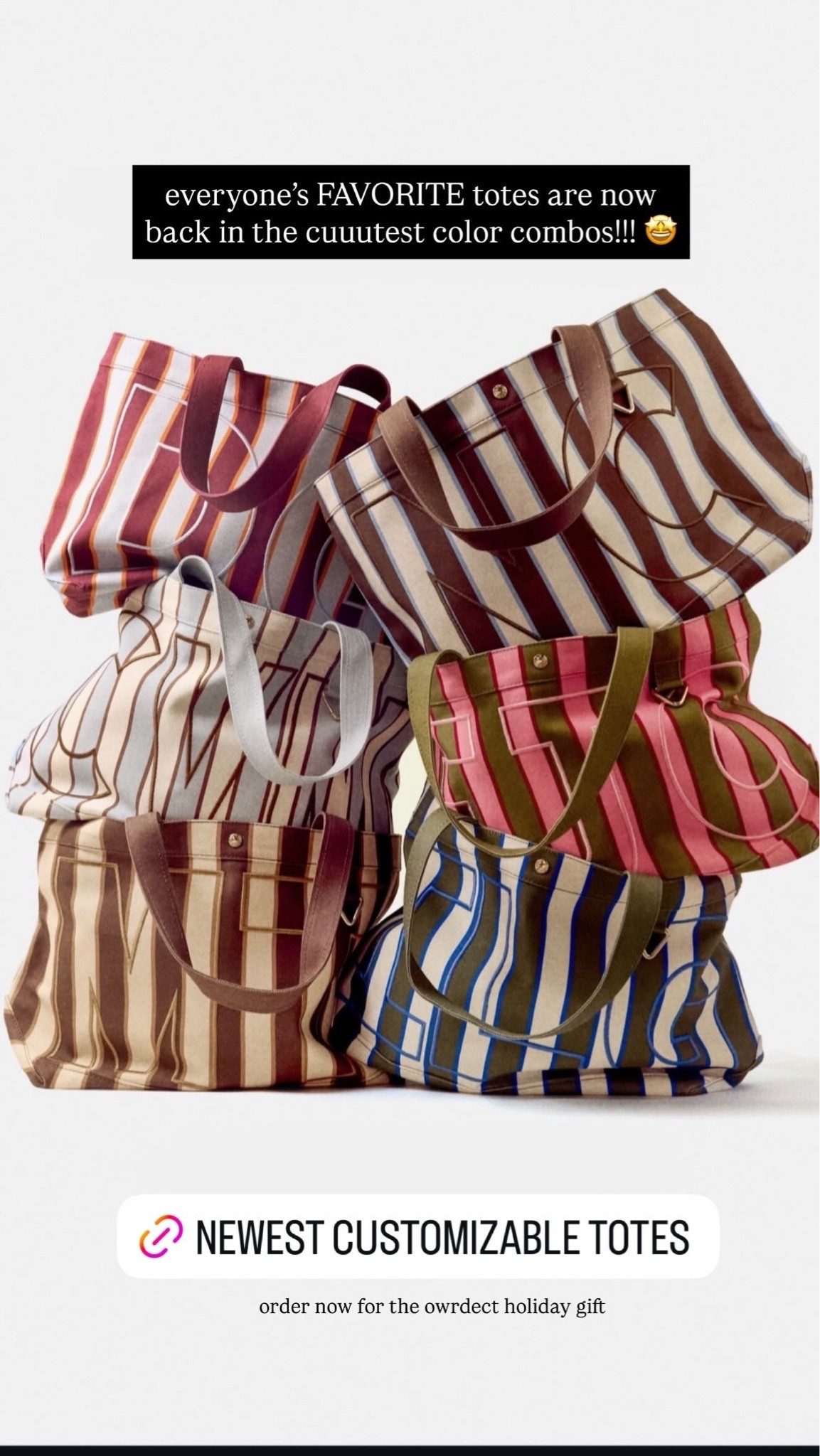 Customizable stripe tote!!!!

#LTKootd #LTKTravel #LTKWorkwear
