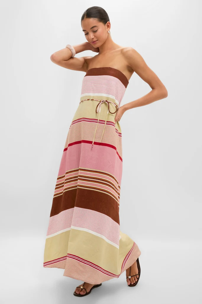 Dust Mauve Barragan Stripe Yolina Maxi Dress | Tuckernuck (US)