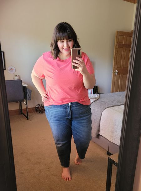 The softest tee for under $5! #targetstyle #springstyle #plussize

