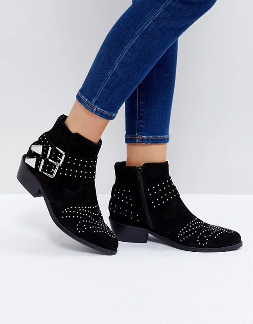 ASOS – ASHDEN – Wildlederstiefel mit Nieten | Asos DE