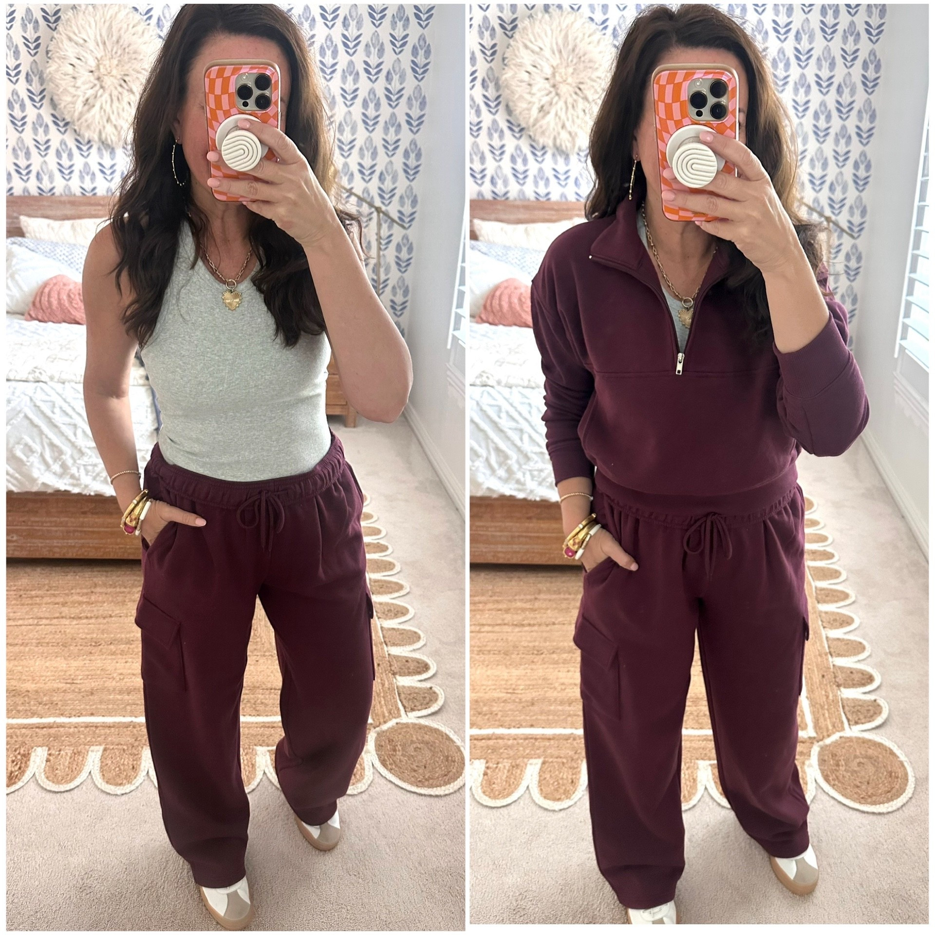 Just $13 each piece!! So soft and comfy. Wearing a small top, large pant
.


#LTKOver40 #LTKSeasonal #LTKActive