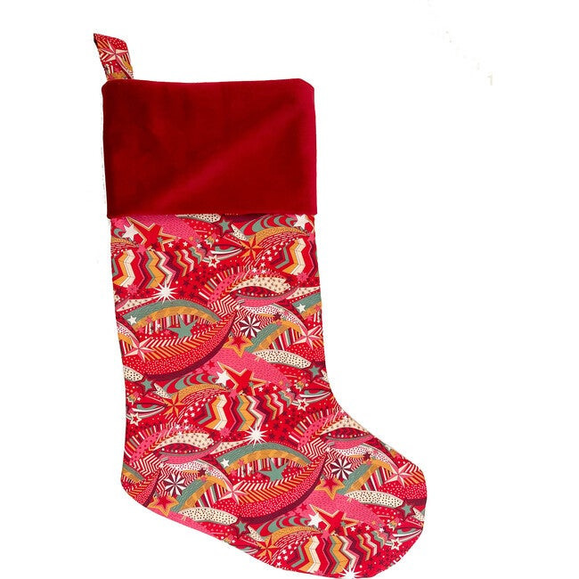 Little Star Red Liberty of London Christmas Stocking | Maisonette