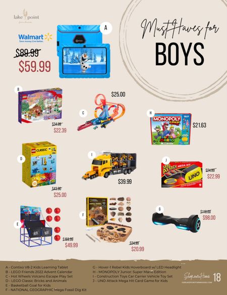 18 | Must Haves for Boys

Welcome to Our Lake Point Farmhouse’s Holiday Gift Guide! Here you can find the best sales and holiday gift finds this year! 

Must haves for your boys on your list!

#LTKGiftGuide #LTKkids #LTKCyberweek