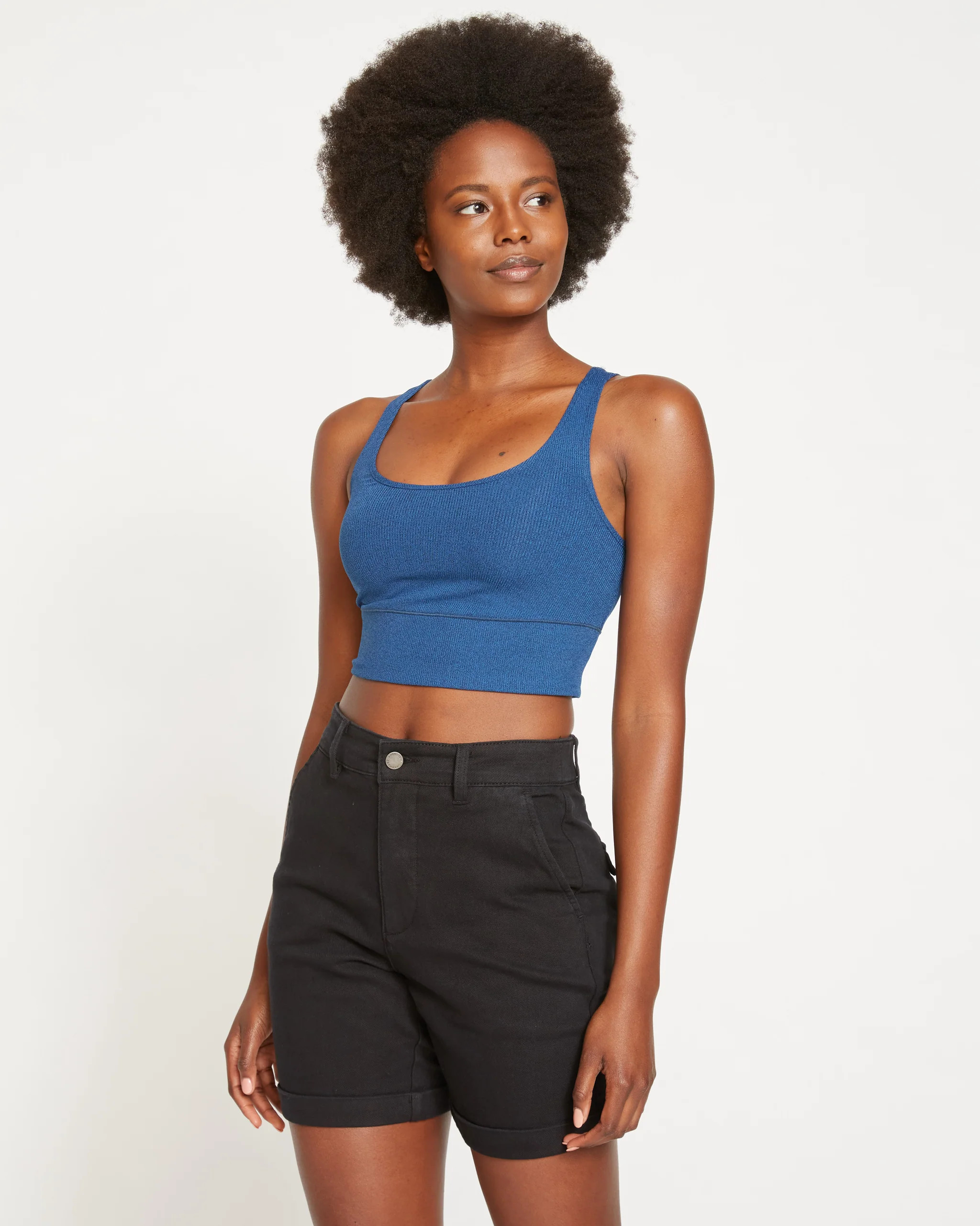 Spot Me Textured Tank Top - Blue Marl | Universal Standard