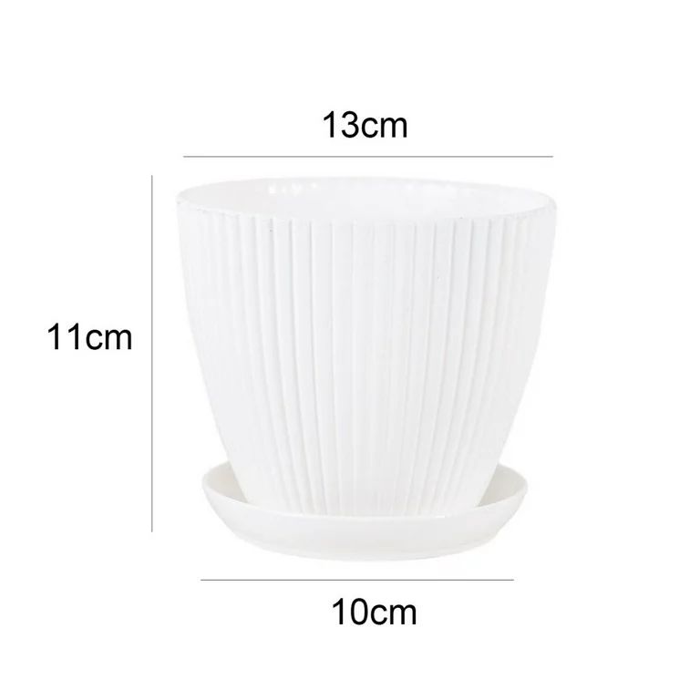 Indoor Flower Pot Planter with Two Drainage Holes Great for All House Plants  White 130 | Walmart (US)