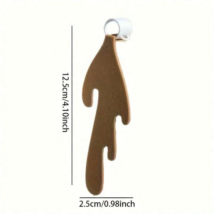 1pc Creative Spilled Coffee Cup Bookmark - Pu Leather, Perfect For Daily Office Use Back To Schoo... | SHEIN