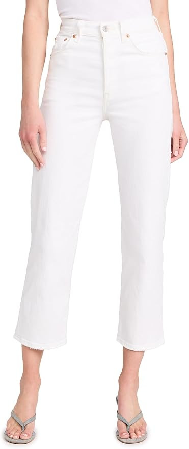 Levi's Women's Premium Ribcage Straight Ankle Jeans | Amazon (US)