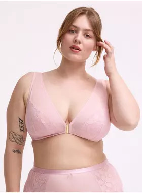 Ava Unlined Front-Close Lace Bralette | Torrid (US & Canada)