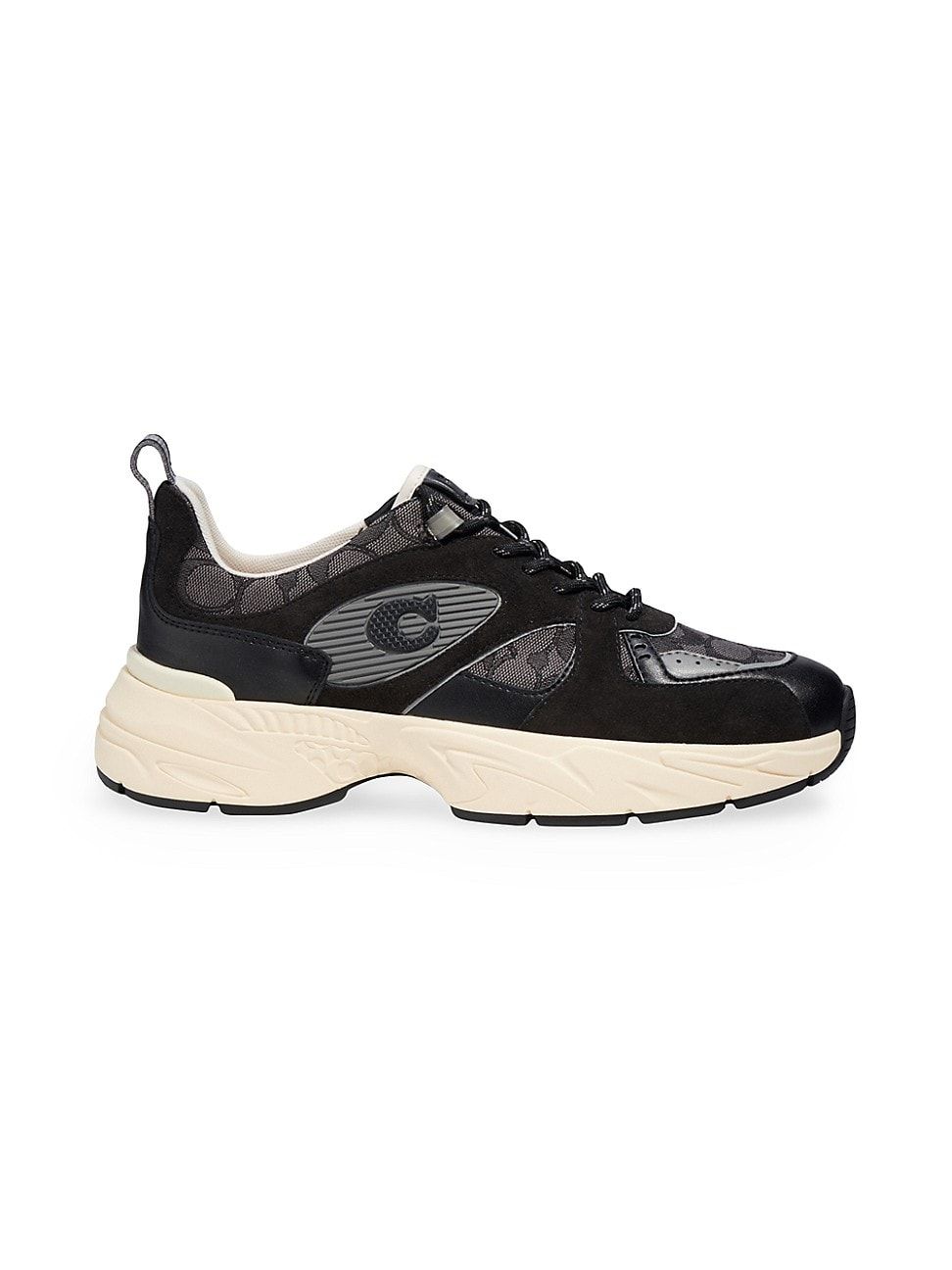 Men's Tech Runner Signature Tech Runner Suede & Leather Sneakers - Black - Size 10 | Saks Fifth Avenue