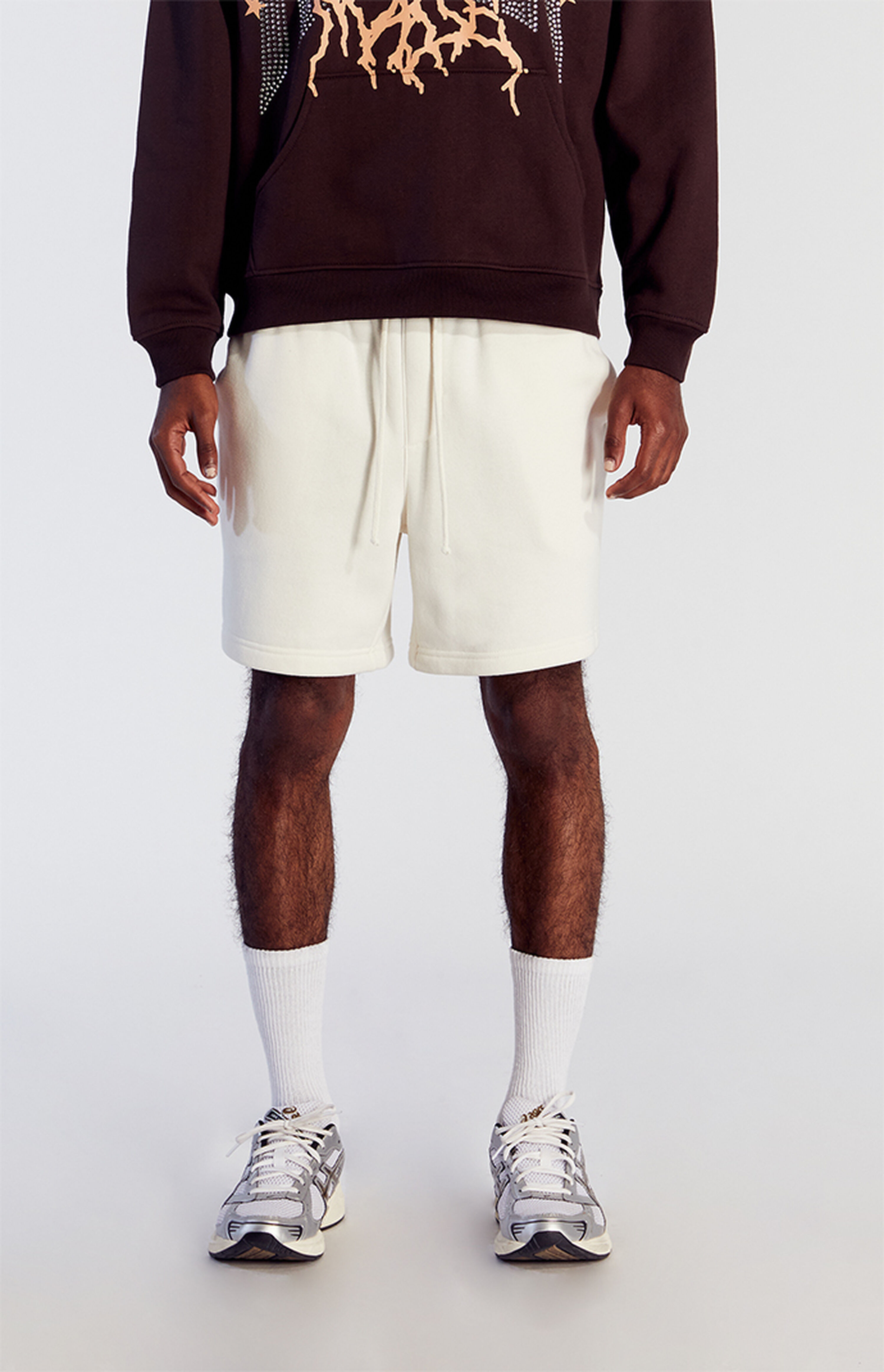 PacSun Fleece Cream Sweat Shorts | PacSun