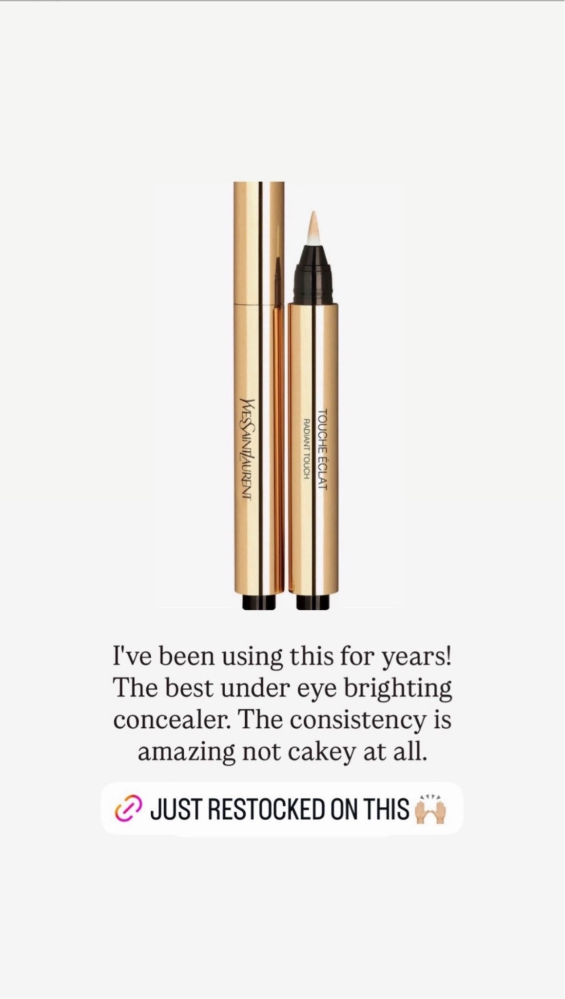 I've been using this for years! The best under eye brighting concealer. The consistency is amazing not cakey at all.

#LTKOver40 #LTKselfcare #LTKBeauty