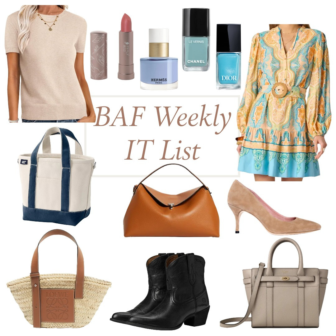 What's trending on the blog this week. Summer nail polish, summer dresses, classic handbag, and comfy shoes. 

 #LTKSeasonal #LTKOver40 #LTKBeauty