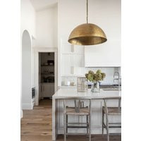 Antiqued Gold Brass Dome, Hand Hammered Textured Brass.hammered Brass Lamp.brass Dome Kitchen Light, Industrial Dome Shade Pendant | Etsy (US)