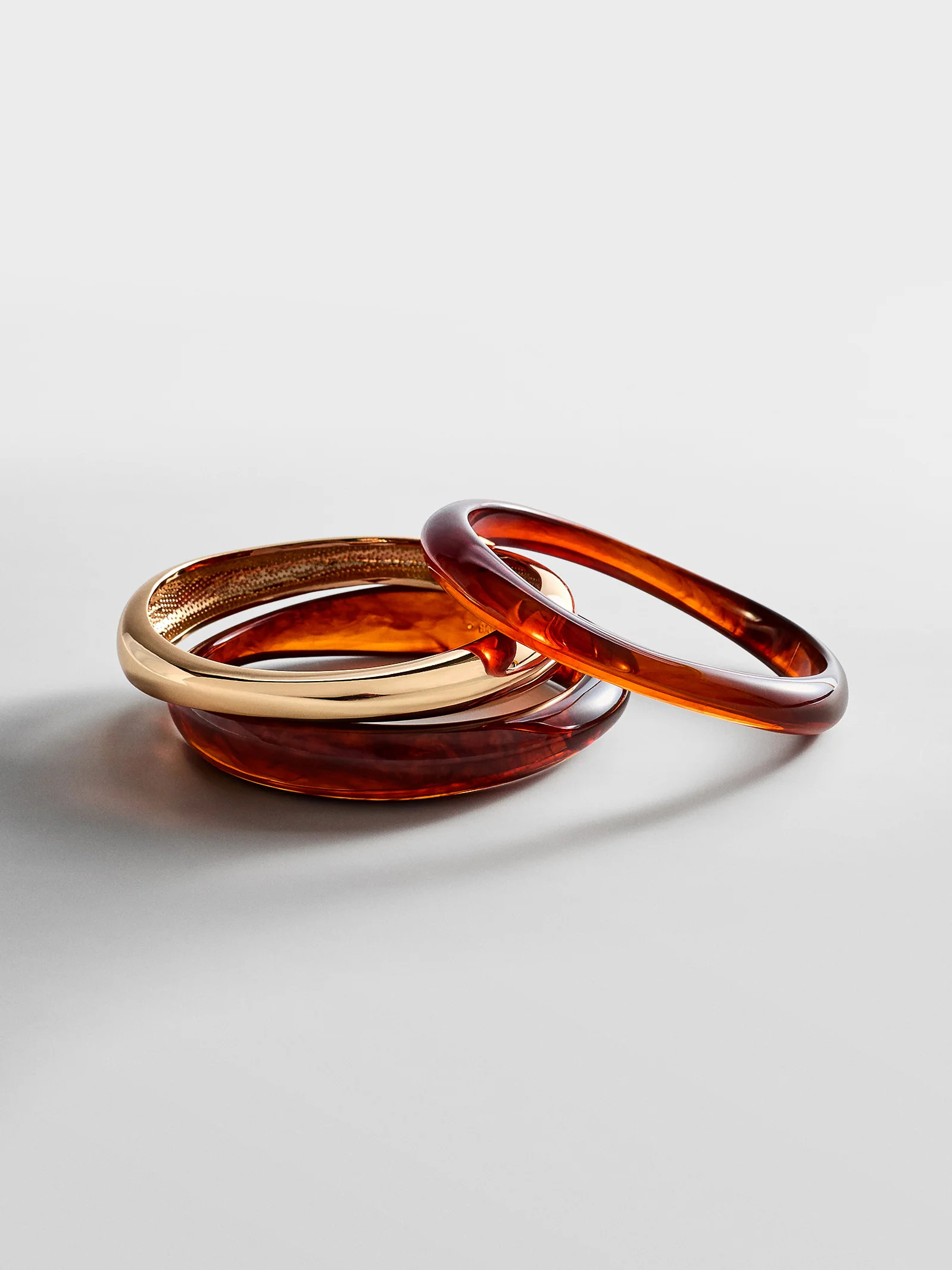 Raven Resin Bangle Set - Tiger's Eye | BaubleBar