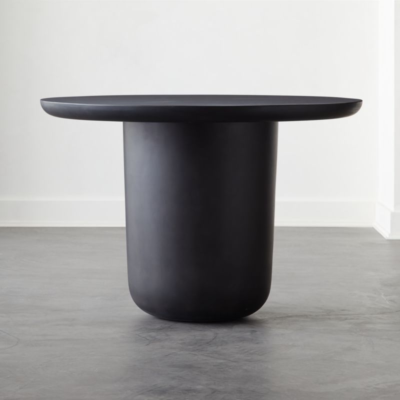Lola Round Black Concrete Modern Dining Table + Reviews | CB2 | CB2