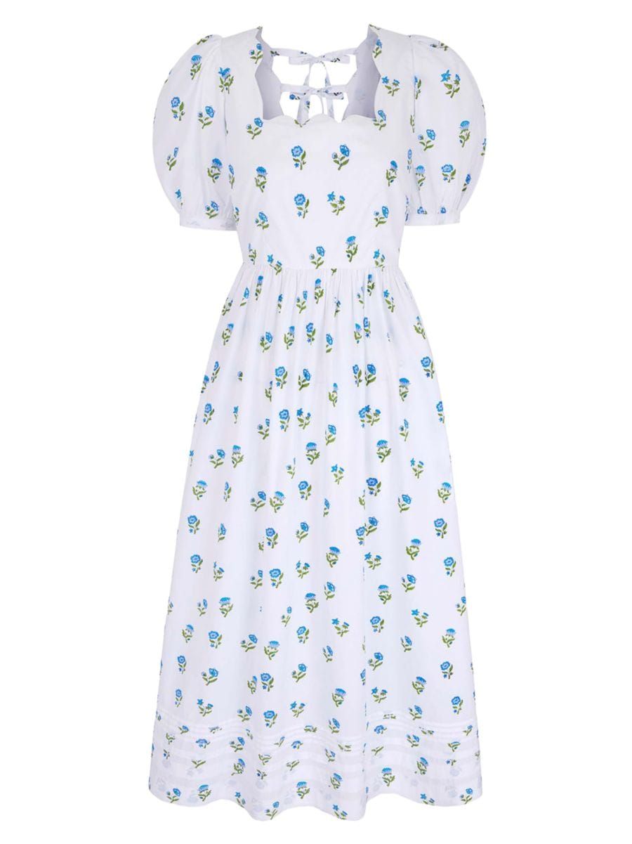 Cobalt Mini Blossom Genevieve Dress | Saks Fifth Avenue