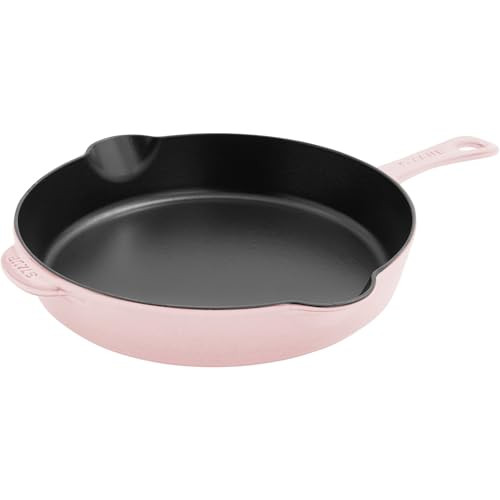 STAUB Cast Iron 11-inch Traditional Deep Skillet - Peony Pink | Amazon (US)