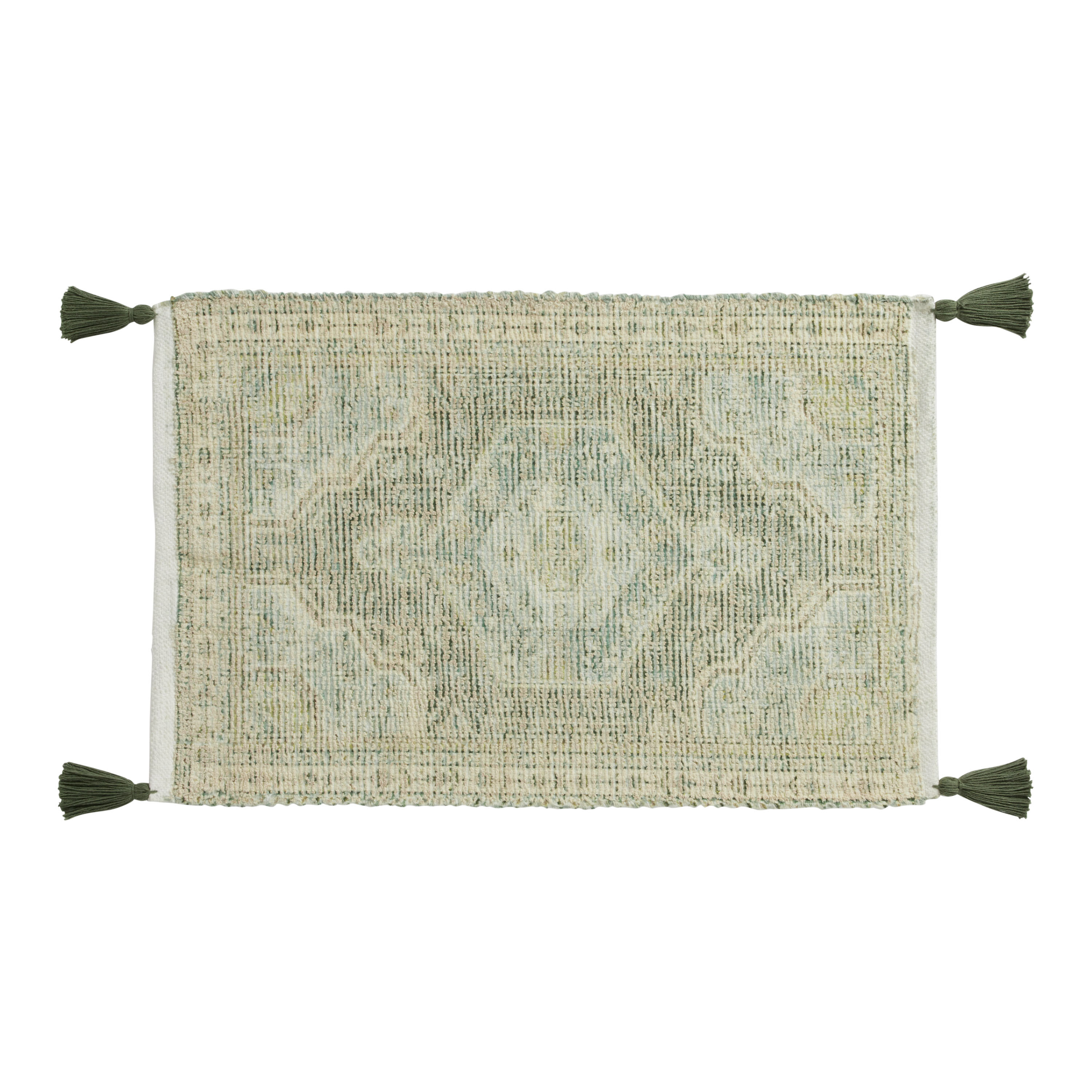 Milo Emerald Persian Style Rug Print Bath Mat | World Market
