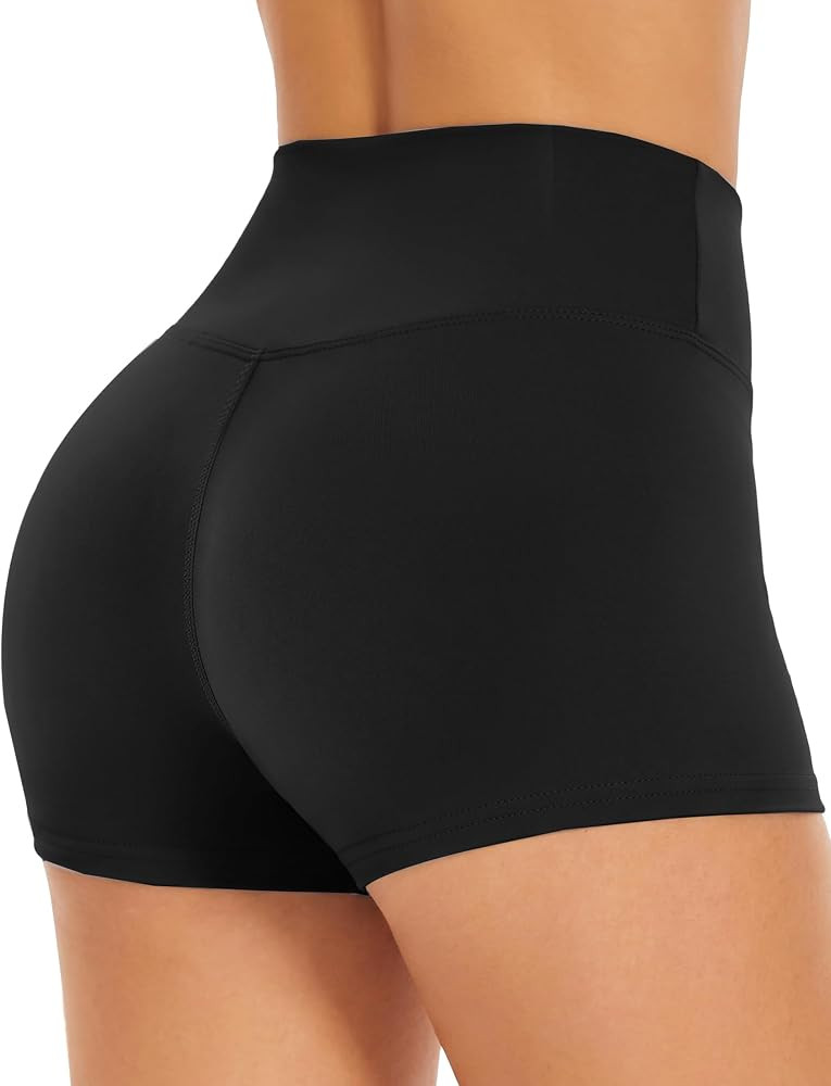 GAYHAY High Waisted Biker Shorts for Women - 8"/5"/3" Soft Black Spandex Shorts for Workout Volle... | Amazon (US)
