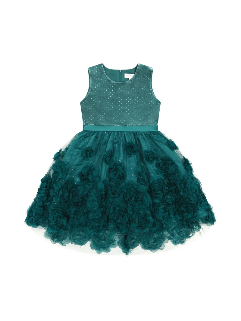 Kensie Girl Sleeveless Velvet High Low Dress, Sizes 4-16 | Walmart (US)