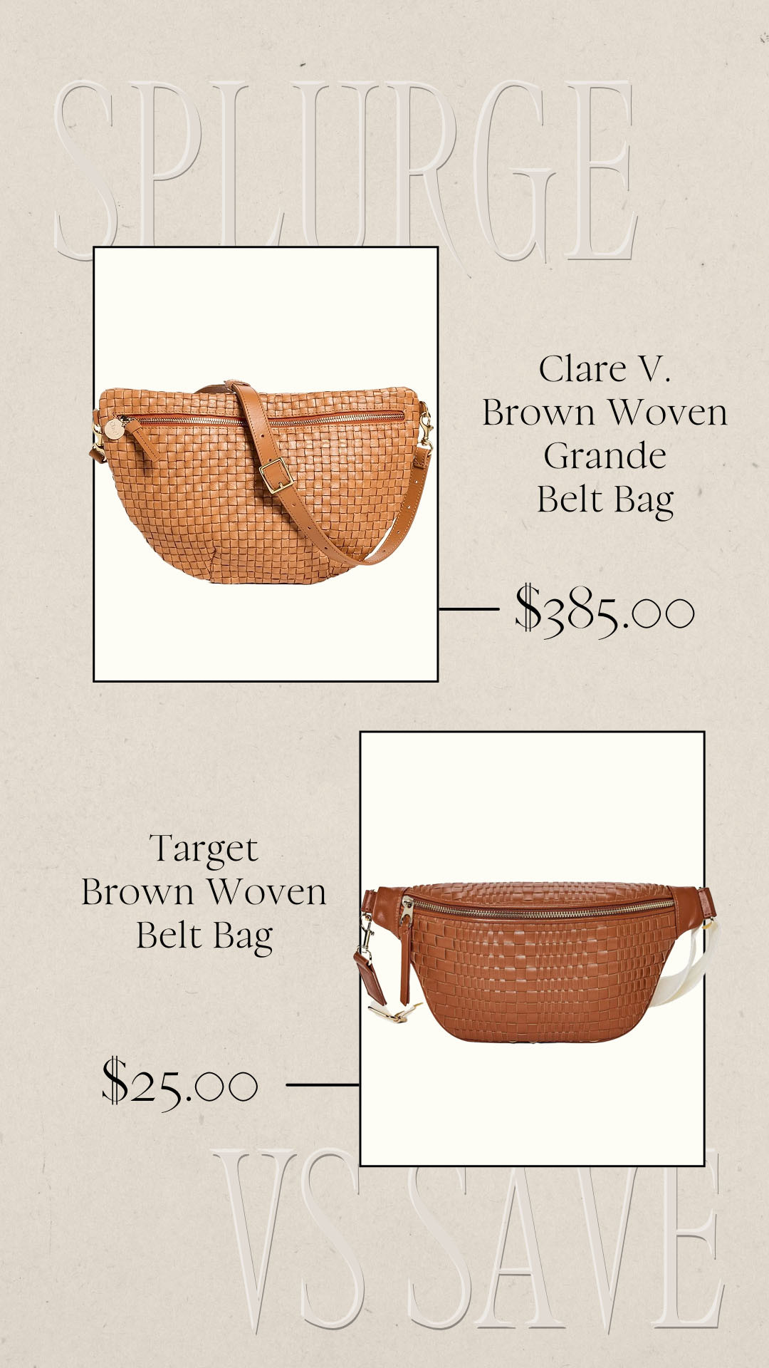 Save vs Splurge | Splurge vs Save | Woven Crossbody Bag 

 #LTKootd #LTKSeasonal