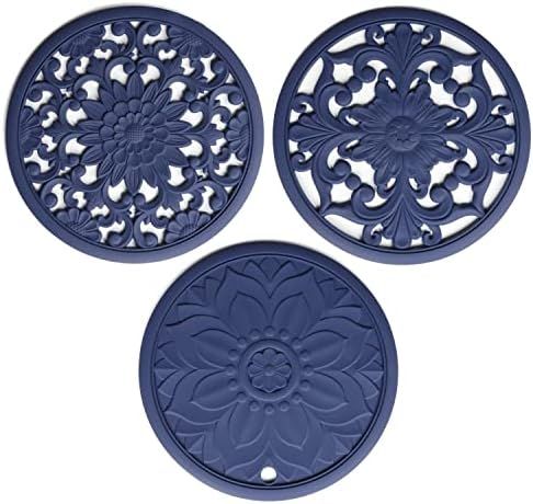 Amazon.com: Silicone Trivets Mats-Trivets for Hot Dishes, Table, Countertop, Non-Slip Heat Resist... | Amazon (US)