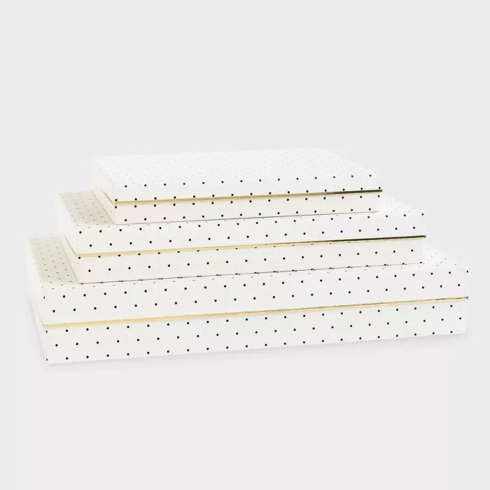 Cream and Black Swiss Dot Shirt Boxes 3ct - Sugar Paper&#8482; | Target