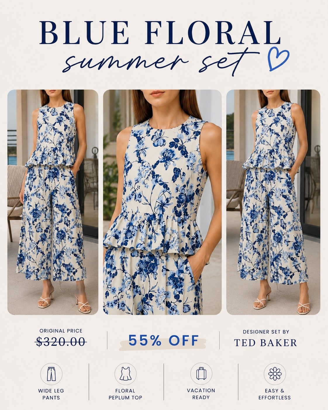 Own and wear this set on repeat 💙
The top runs true to size. Pants run slightly large and work well for petites — I’d size down in the pants.
Lightweight breathable linen/rayon blend and perfect for summer travel ✨

#LTKStyle #TedBaker #SummerSet #VacationStyle #DesignerFinds

#LTKTravel #LTKWedding #LTKmomlife