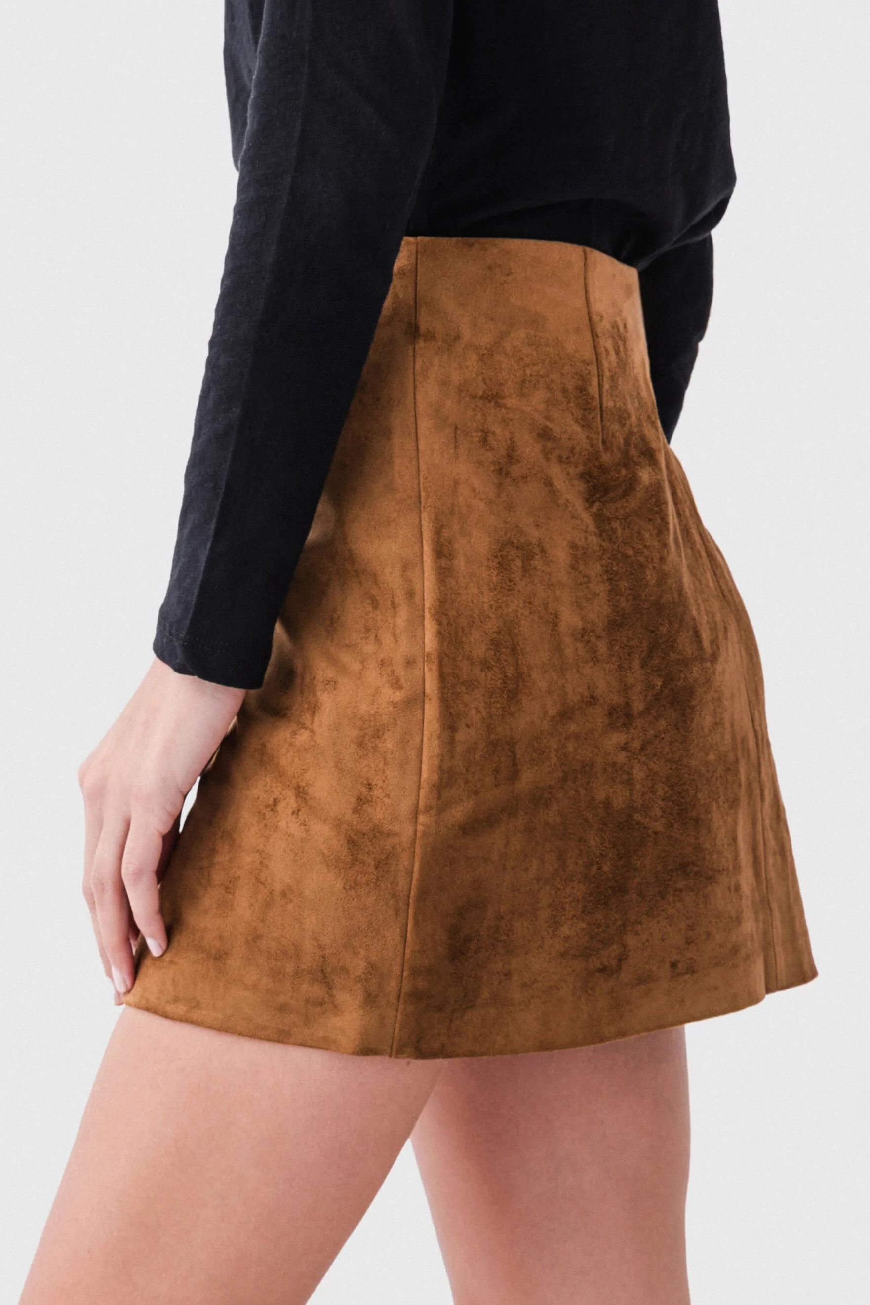 Z Supply Ciera Suede Mini Skirt | Social Threads