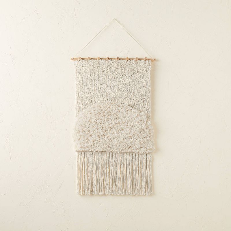 31" x 18" Natural Wall Hanging with Tassels Brown - Opalhouse™ designed with Jungalow™ | Target