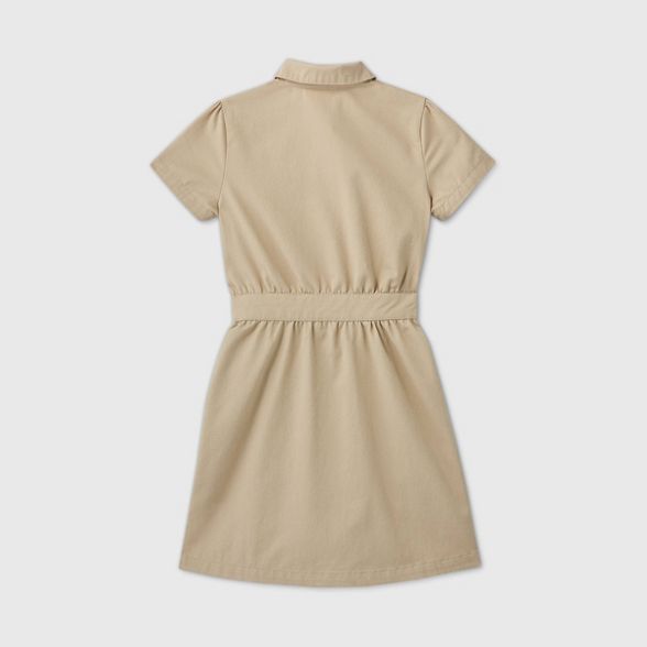Girls' Short Sleeve Uniform Safari Dress - Cat & Jack™ Khaki | Target