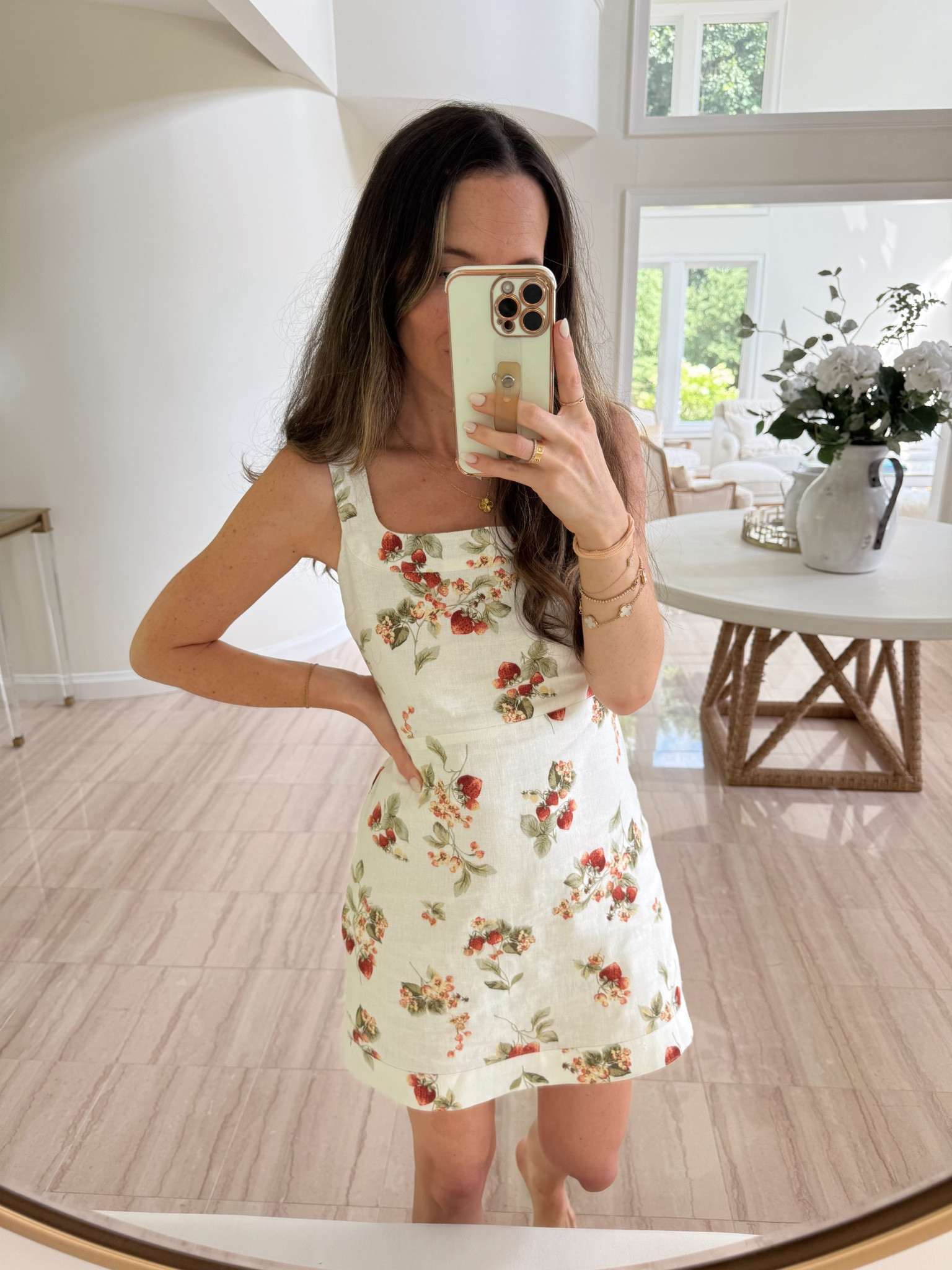 Abercrombie linen dress, runs true to size. Wearing XS  