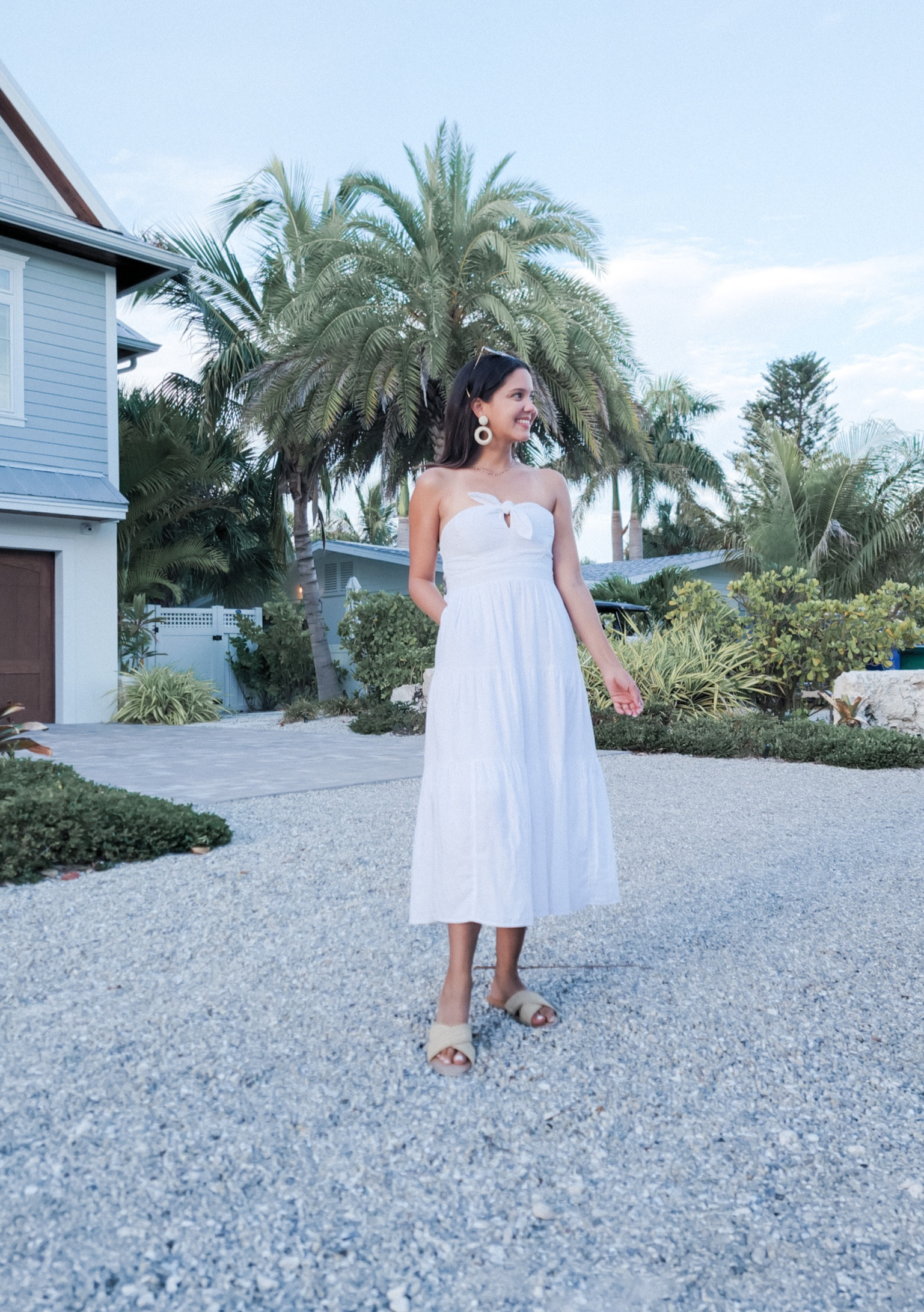 Anna Maria Island outfit of the night 🤍🌴 Wearing a small. The fit at the top part feels a little odd with this one, like the boning takes a while to adjust. But other than that, very cute summer dress. I love that it has pockets. 

#LTKunder50 #LTKSeasonal #LTKshoecrush