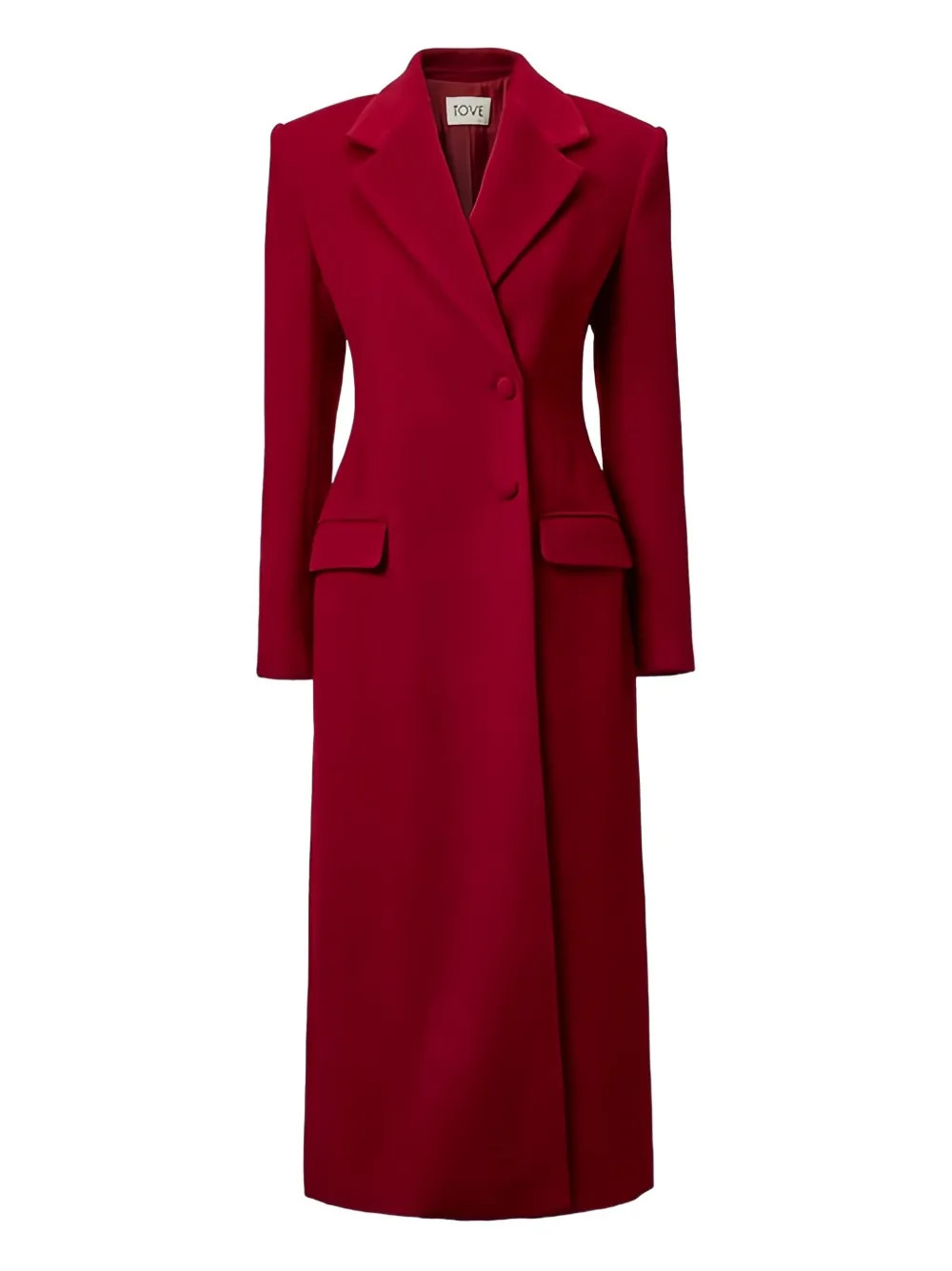 TOVE Vonnie notched-lapels Coat | Red | FARFETCH UK | Farfetch Global