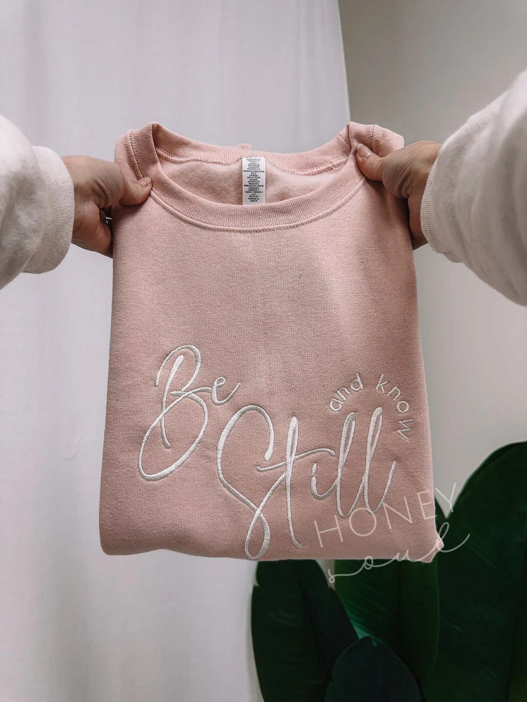 Embroidered Be Still and Know Sweatshirt || Embroidered sweatshirt || Faith Based Christian Appar... | Etsy (US)