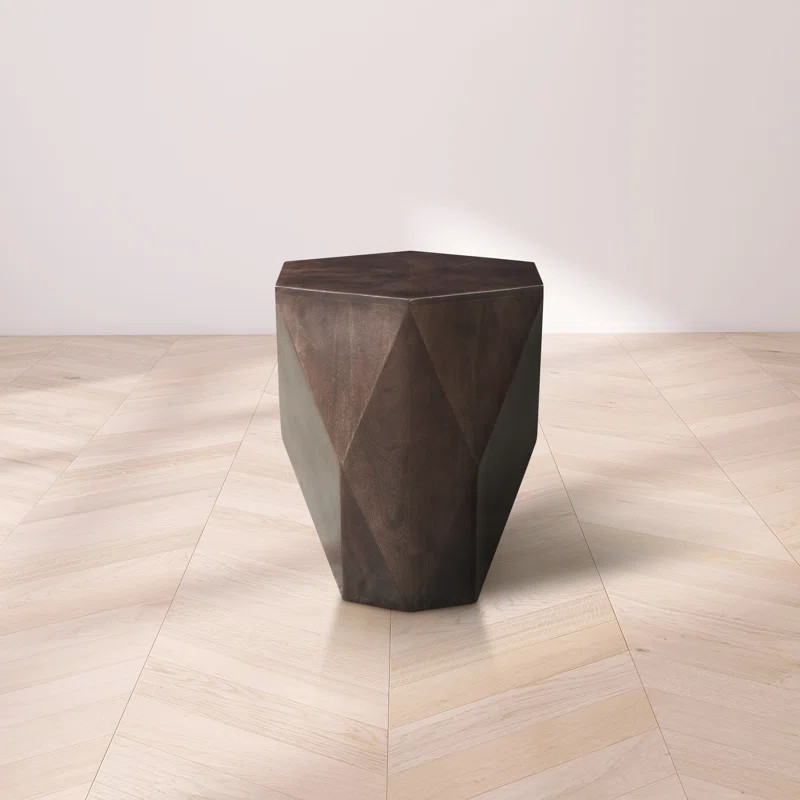 Wrought Studio™ Hueston Oak Veneer Diamond Shaped End Table | Wayfair | Wayfair North America
