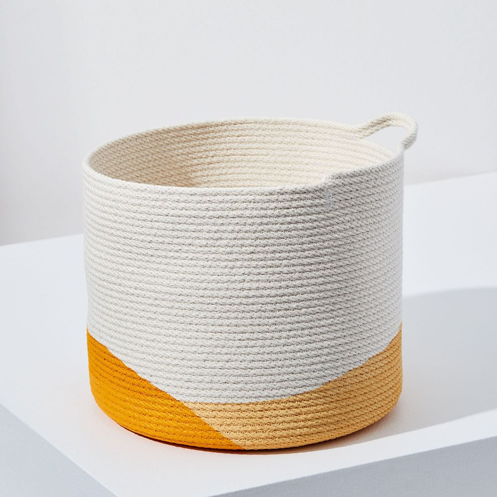 Closed Mondays Woven Bucket Basket | West Elm (US)