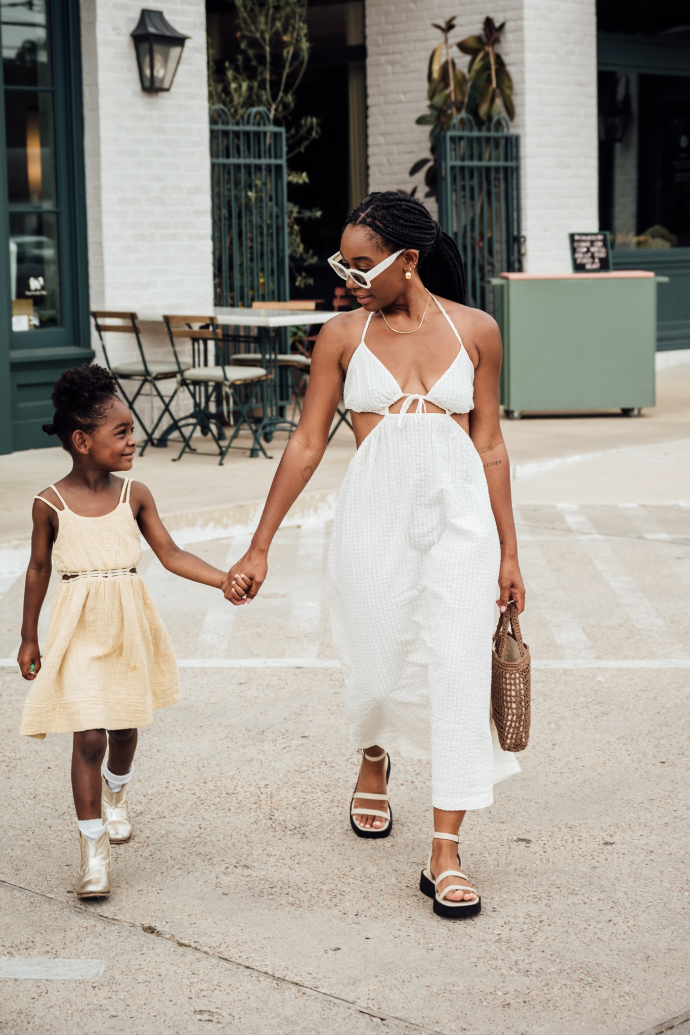Mommy and me Summer dress, sandals, and gold cowboy boots for girls 

#LTKfamily #LTKstyletip #LTKkids