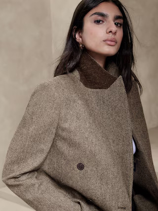 Chaco Herringbone Cropped BlazerBest Seller | Banana Republic (US)