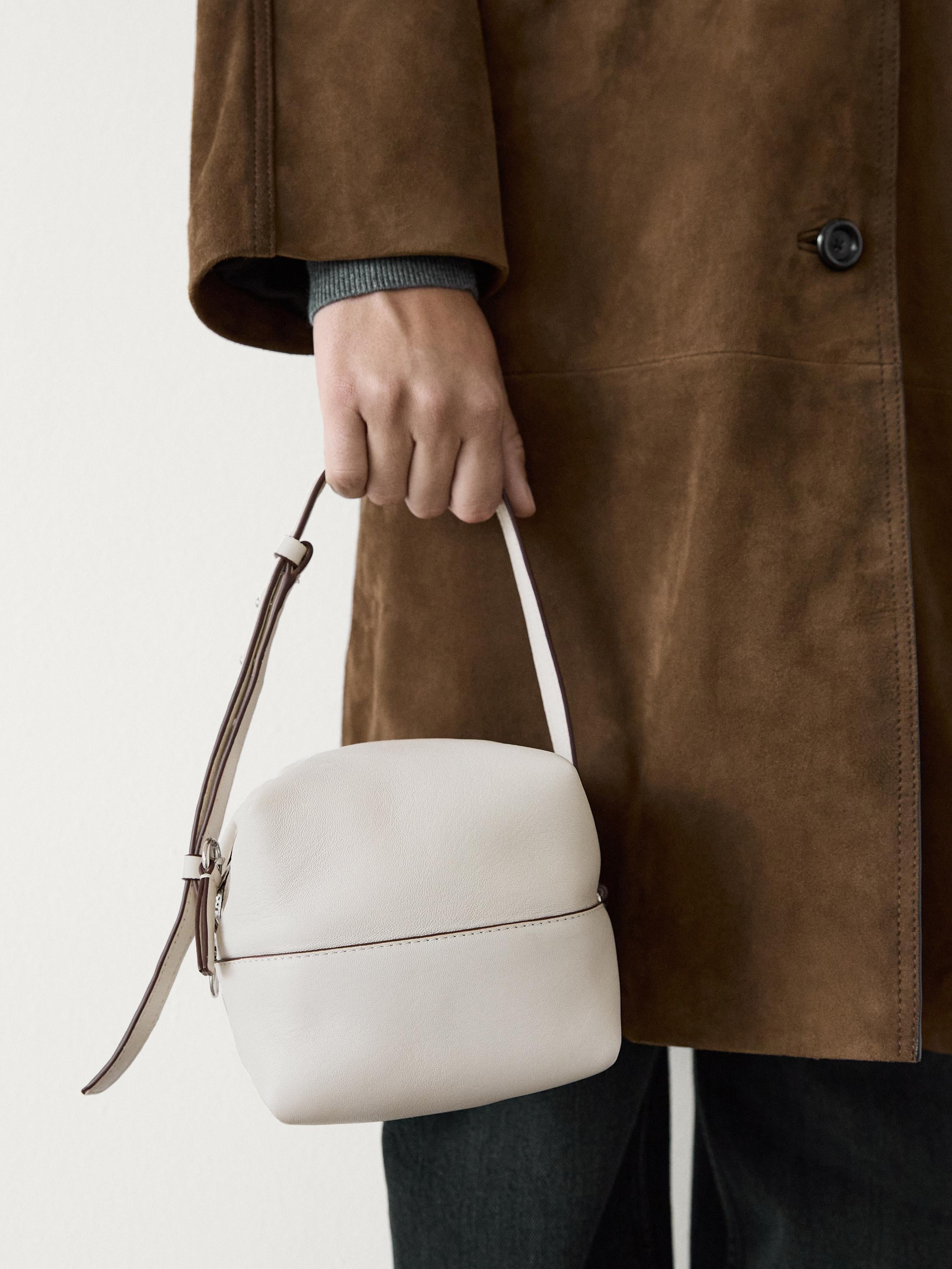 Nappa leather mini crossbody bag | Massimo Dutti US