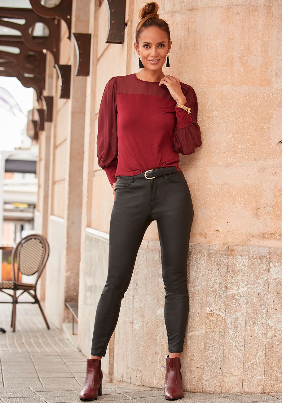 coated skinny jeggings | Lascana