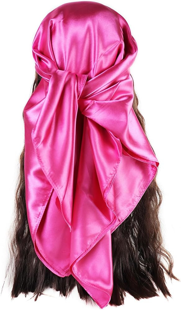 vabovin Satin Head Scarf for Women Solid Color - Hair Scarves 35 Inch Bandana Headscarf | Amazon (US)