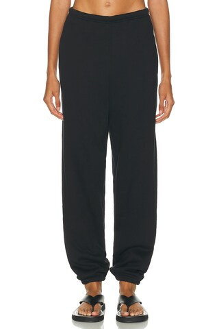 SKIMS Cotton Fleece Classic Jogger in Black | FWRD 