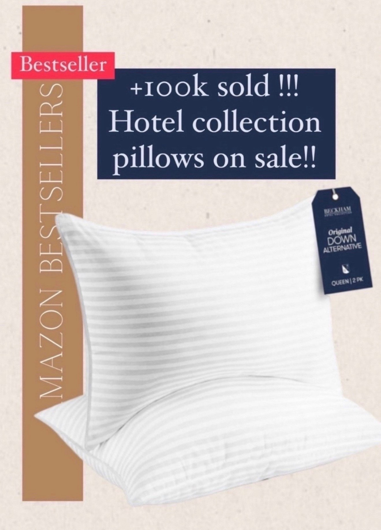 This hotel collection pillow has been a most loved bestseller and if you are in the market for new pillows then you should take a look.  There is a deal on it right now