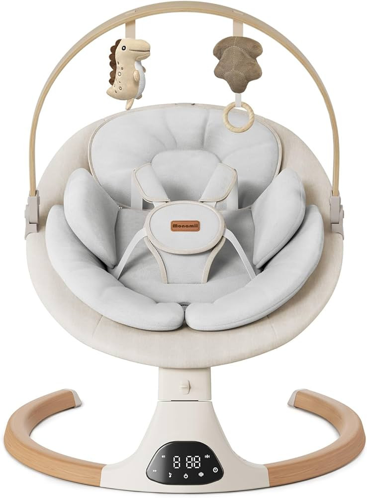 Baby Swings for Infants, Monamii Baby Swing, Bluetooth Infant Swing with Music Speaker, 5 Speeds ... | Amazon (US)