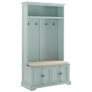 Crosley Furniture Holbrook Hall Tree with Shoe Rack Bench and Coat Hooks for Hanging Storage, Dis... | Amazon (US)