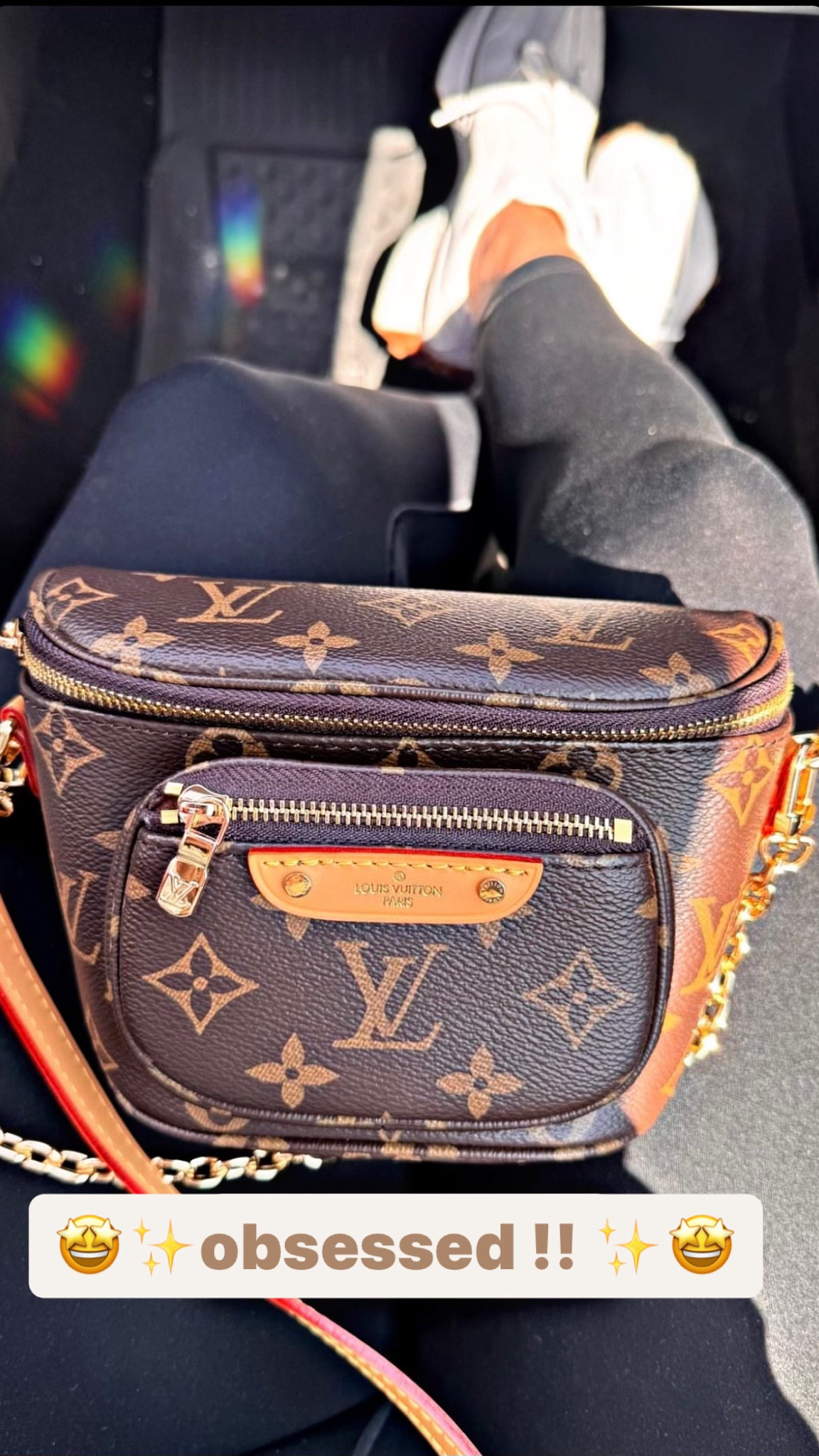 My new mini lv bum bag for the summer, legit obviously obsessed!! 🤩💛✨👌🏻
