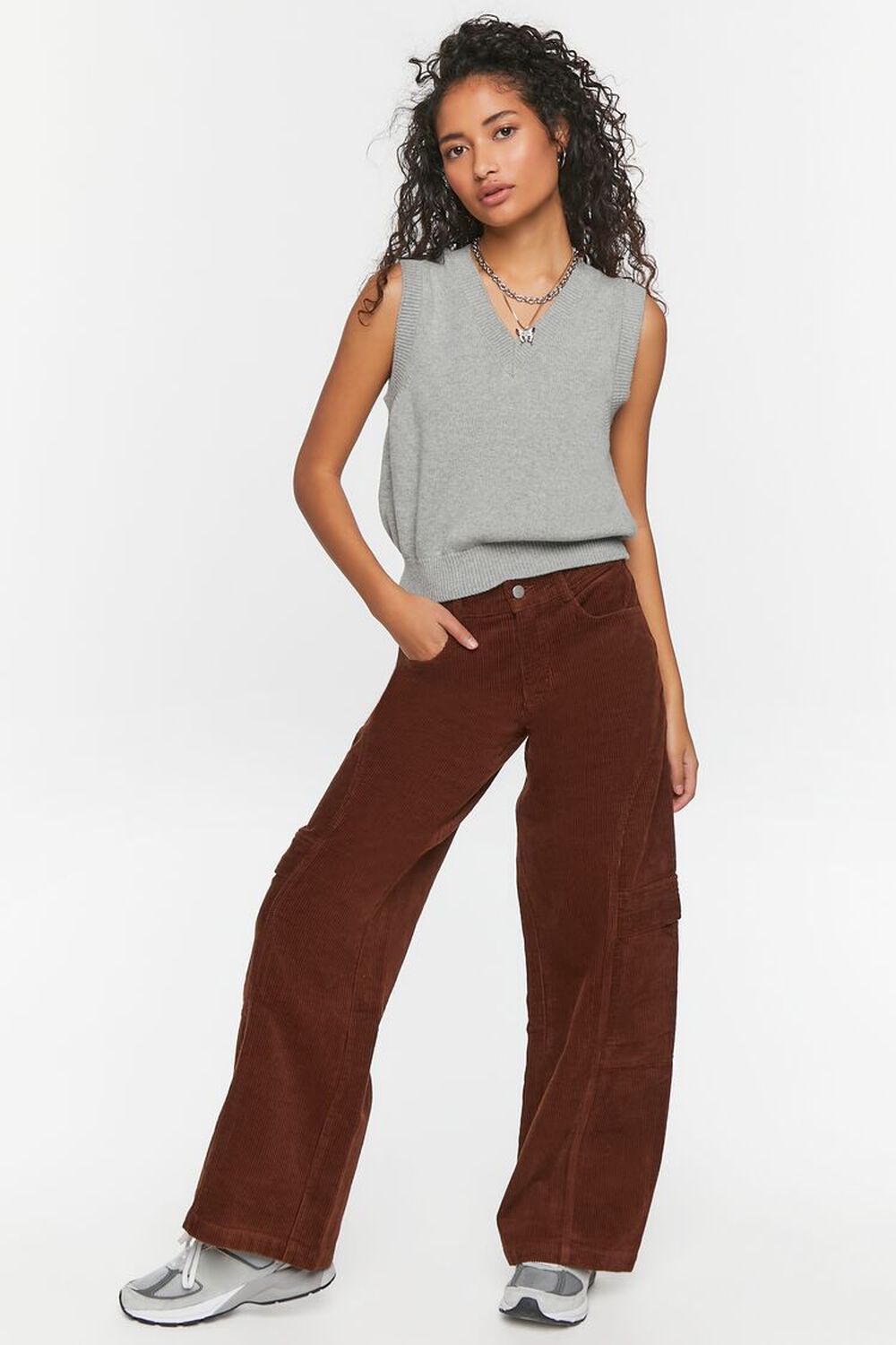 Low-Rise Wide-Leg Corduroy Pants | Forever 21 (US)