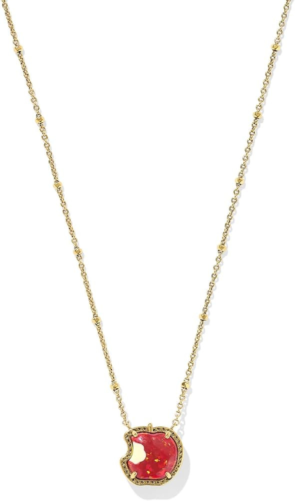 Kendra Scott x Disney Snow White Apple Short Pendant Necklace, 14K Gold-Plated, Fashion Jewelry f... | Amazon (US)